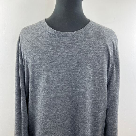 Omni Wool Mens Thermal Base Layer Top Gray Long Sleeve Crewneck Shirt Size L - Picture 4 of 11